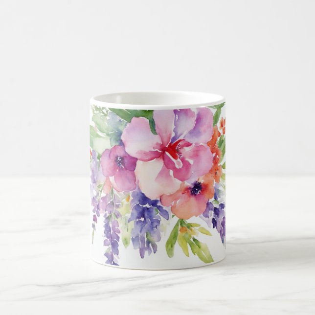 AquarellblütenBouquet Kaffeetasse (Mittel)
