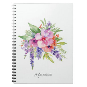 AquarellblütenBouquet Notizblock