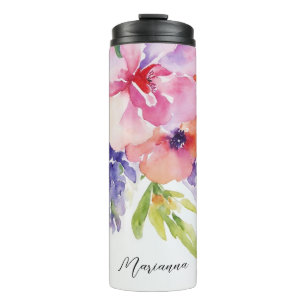AquarellblütenBouquet Thermosbecher