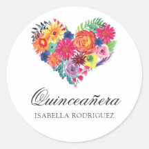Aquarellblütenfiesta Quinceñera