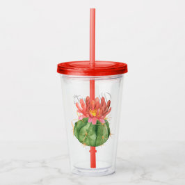 Aquarellblütenkaktus Acryltrinkbecher