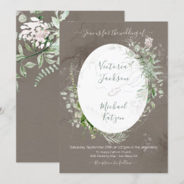 Aquarellblütenlicht und luftige Hochzeit Einladung