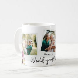 Aquarellblütenmama, mehrere Fotos weltbest Mama Kaffeetasse