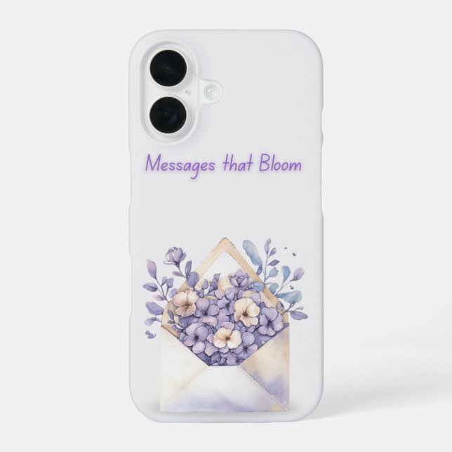 Aquarellblütenumschlag iPhone 16 Hülle (Rückseite)