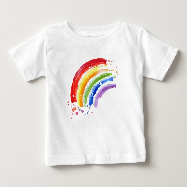 Aquarellbogen Baby T-shirt (Vorderseite)