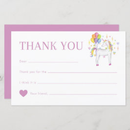Aquarellbogen Einhorn Geburtstag Danke Karte