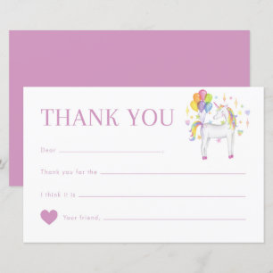 Aquarellbogen Einhorn Geburtstag Danke Karte