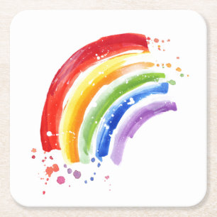 Aquarellbogen Rechteckiger Pappuntersetzer