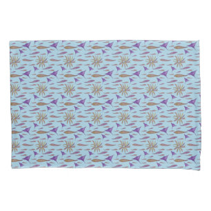 Aquarellbögen und Fische Kissenbezug