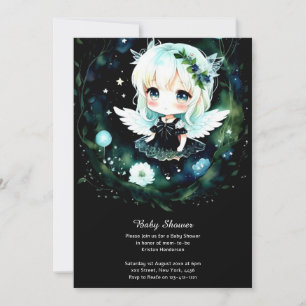 Aquarellbrasse Babydusche Einladung