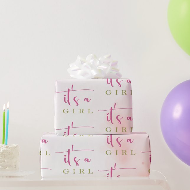 Aquarellbrasse Blossom Babydusche Geschenkpapier (Partygeschenke)