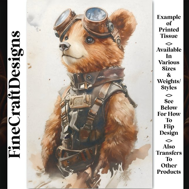 Aquarellbraun Bärenkuppel Explorer CE1 Decoupage Seidenpapier (Von Creator hochgeladen)