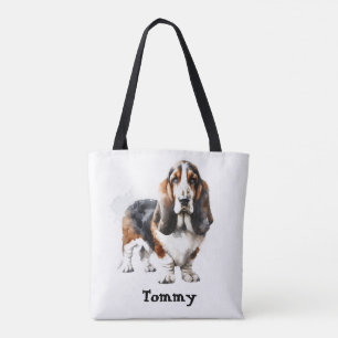 Aquarellbraun Basset Hound /Pets personalisieren