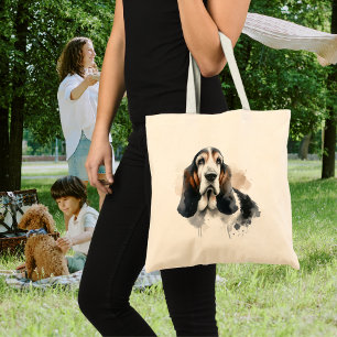 Aquarellbraun-Basset-Hund /Haustiere Tragetasche