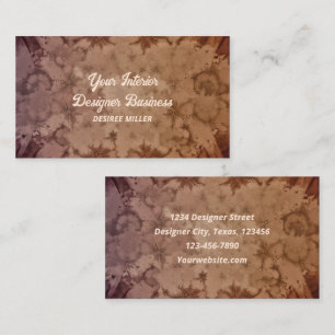 Aquarellbraun Beige Textur Antike Vintag Visitenkarte