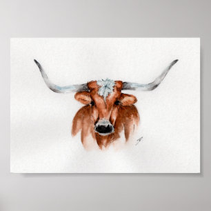Aquarellbraun Poster