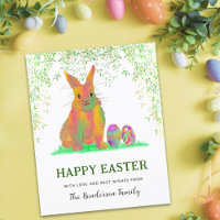 Aquarellbraun und Eier Happy Osterbudget