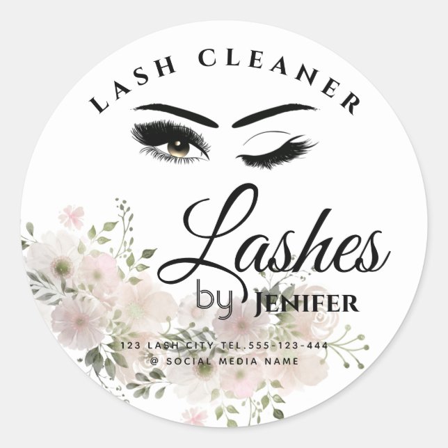 Aquarellbro Runder Aufkleber (Vorderseite)