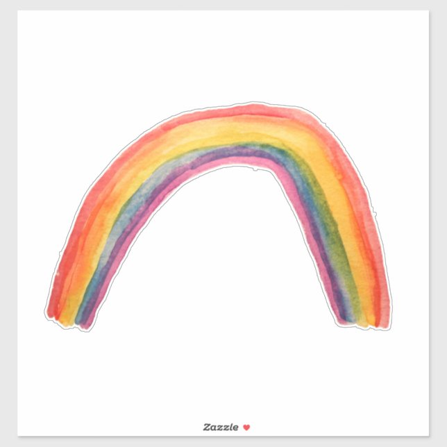 Aquarellbrunnenspinner farbenfroh whimsical aufkleber (Blatt)