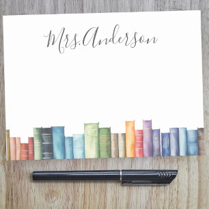 Aquarellbücher Bibliothekar Lehrer Post-it Klebezettel