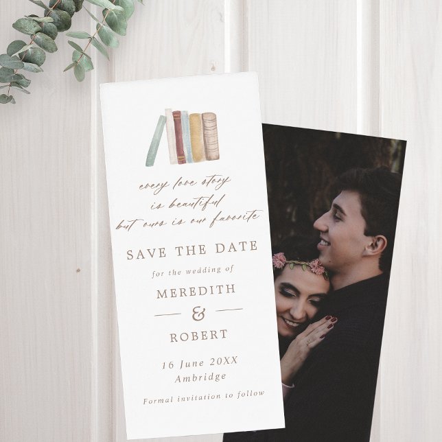 Aquarellbücher jede Liebe Lesezeichen für Hochzeit Save The Date (Von Creator hochgeladen)