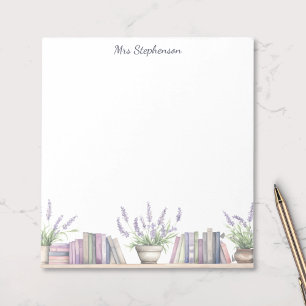 Aquarellbuchliebhaber Lavendelblüten Notizblock