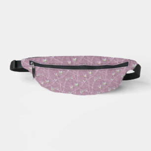 Aquarellbütten auf Pink LInen Bauchtasche