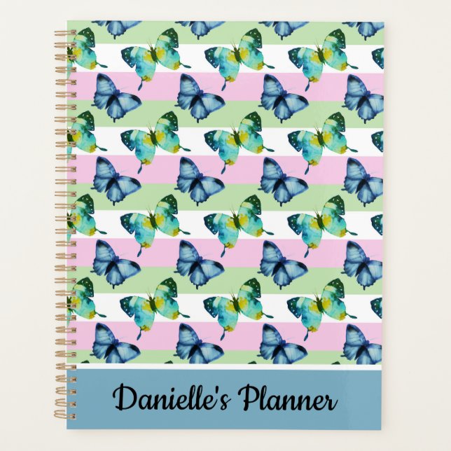 Aquarellbutterfisch Individuelle Name Planner Planer (Vorderseite)