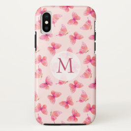 Aquarellbutterfisch Monogramm-Rost Case-Mate iPhone Hülle