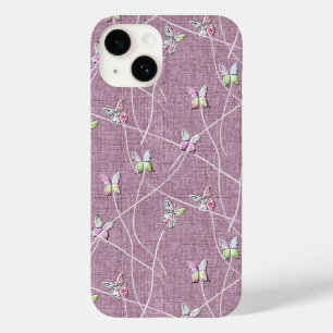 Aquarellbutterfische auf Dusty Pink Case-Mate iPhone 14 Hülle