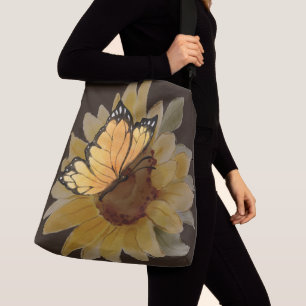 Aquarellbutterfische und Blume Tragetaschen Mit Langen Trägern