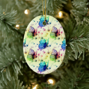 Aquarellbutterfliegen Ornament