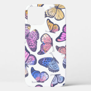 Aquarellbutterfliegen: Pastellfarbenes Vintages Mu Case-Mate iPhone Hülle