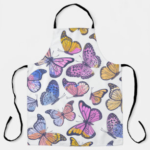 Aquarellbutterfliegen: Pastellfarbenes Vintages Mu Schürze