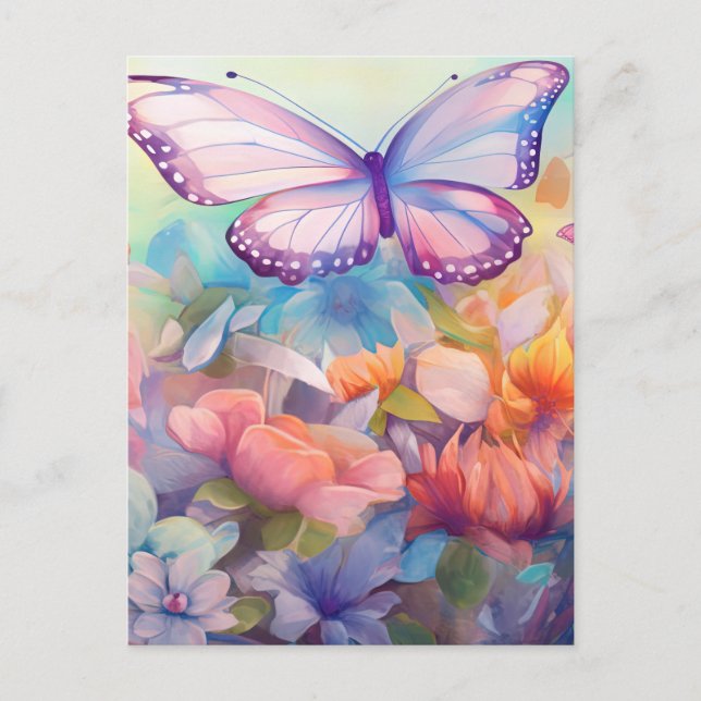 Aquarellbutterfly-Design Postkarte (Vorderseite)