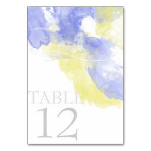 Aquarellbutterfly Periwinkle Lemonade Tischnummer