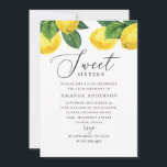 Aquarellcitrus Süß 16. Lemon Garden Skript Einladung<br><div class="desc">AquarellZitrone Sweet 16 Geburtstagseinladung. Bitte kontaktieren Sie mich,  wenn Sie weitere Informationen benötigen.</div>