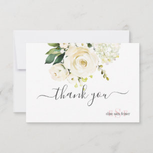 Aquarellcreme-Rose Hydrangea Vielen Dank Dankeskarte