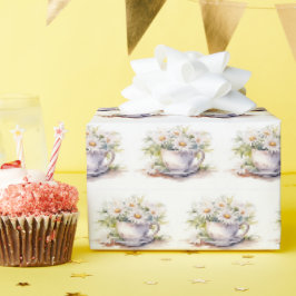 Aquarelldiäten in Kaffeebechern mit Saucer Geschenkpapier
