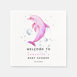 Aquarelldolphin BEGRÜSSEN Baby-Dusche Serviette