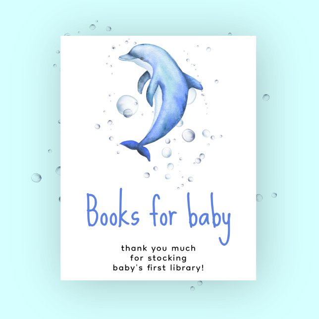Aquarelldolphin - Bücher für das Baby Poster (Von Creator hochgeladen)