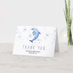 Aquarelldolphin - Danke, Baby Dusche Dankeskarte