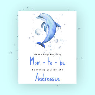 Aquarelldolphin - Mama der Empfänger Poster