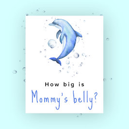 Aquarelldolphin - Wie groß ist Mommys Bauch? Poster