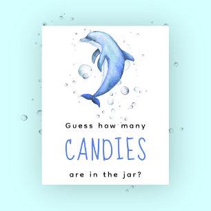 Aquarelldolphin - Wie viele Bonbons Poster