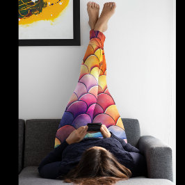 Aquarelldrache Scales Leggings - Fantasie