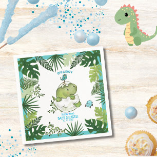 Aquarelldusche Ei Hatch Boy Babydusche Serviette