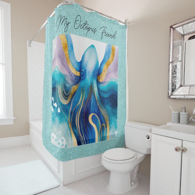 Aquarellduschvorhang Duschvorhang (Beispiel)