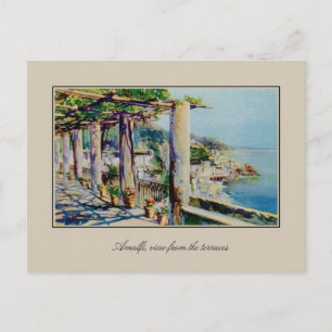 Aquarelle Amalfi Golf von Salerno Postkarte