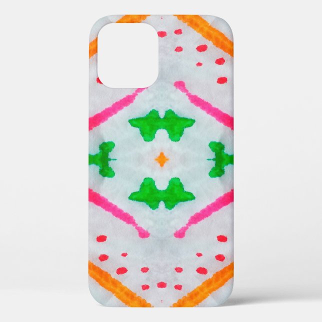 Aquarelle Boho Dekor. Boho Blue Pillow. Aquarelle  Case-Mate iPhone Hülle (Rückseite)